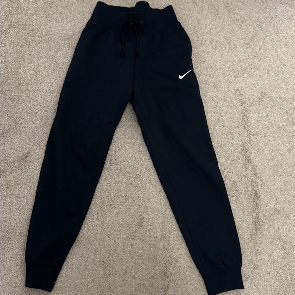 Nike Women’s Black Sweatpants with White Logo